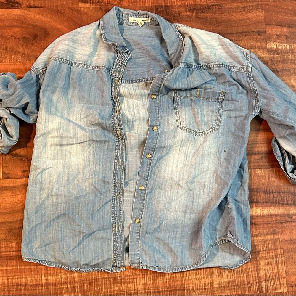 Life in Progress Denim Chambray Shirt